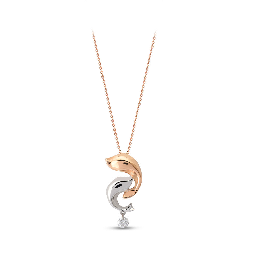 0.10 ct. Delphin Diamant Halskette
