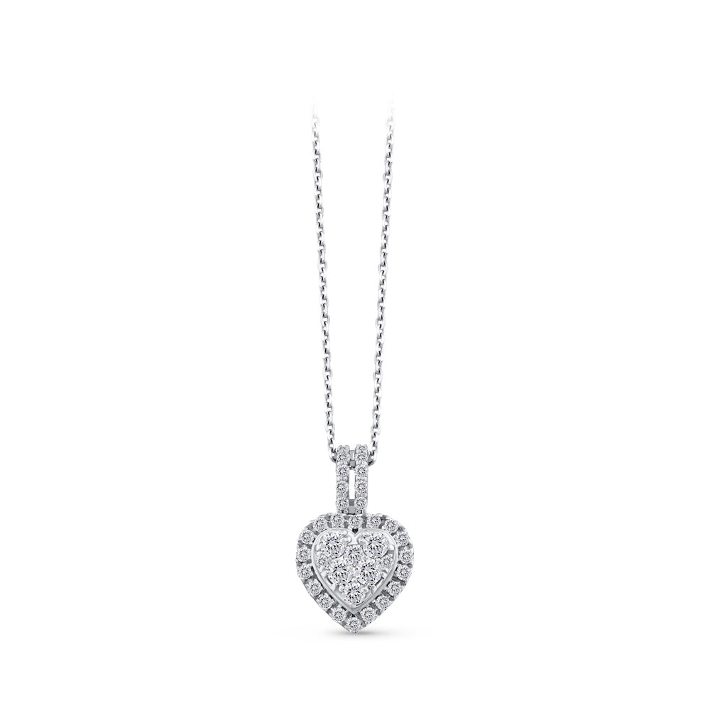 0.47 ct. Heart Diamond Necklace