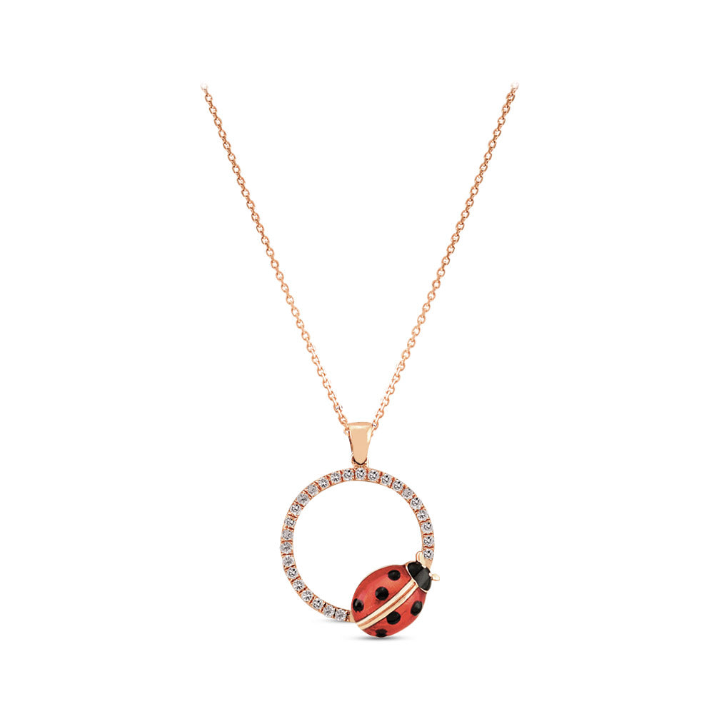 Marienkäfer Diamant Halskette
