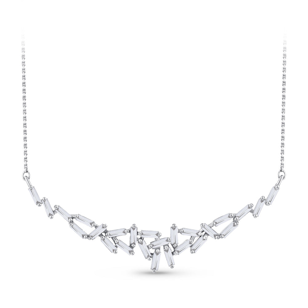 0.42 ct. Baguette Diamond Necklace