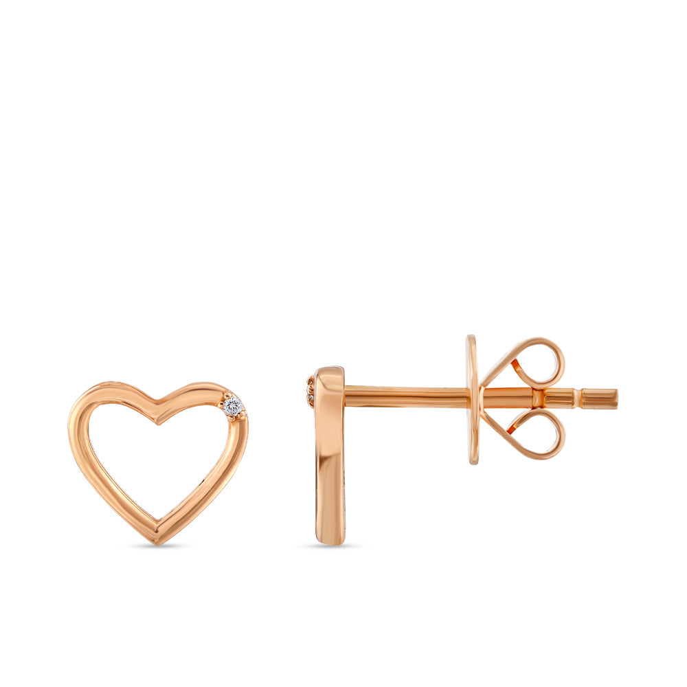 0.01 ct. Herz Diamant Ohrstecker