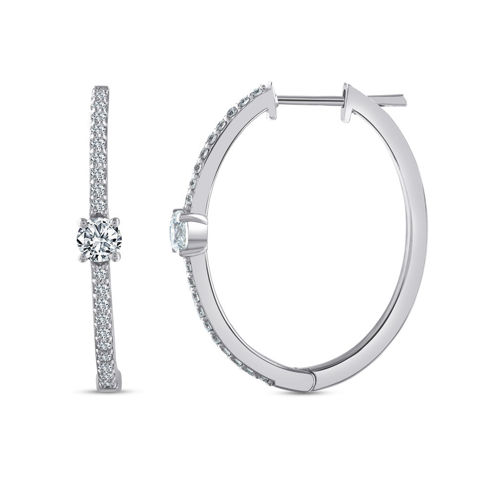 0.86 ct. Creolen Diamant Ohrringe
