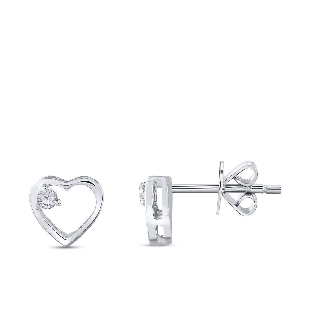 0.07 ct. Herz Diamant Ohrstecker