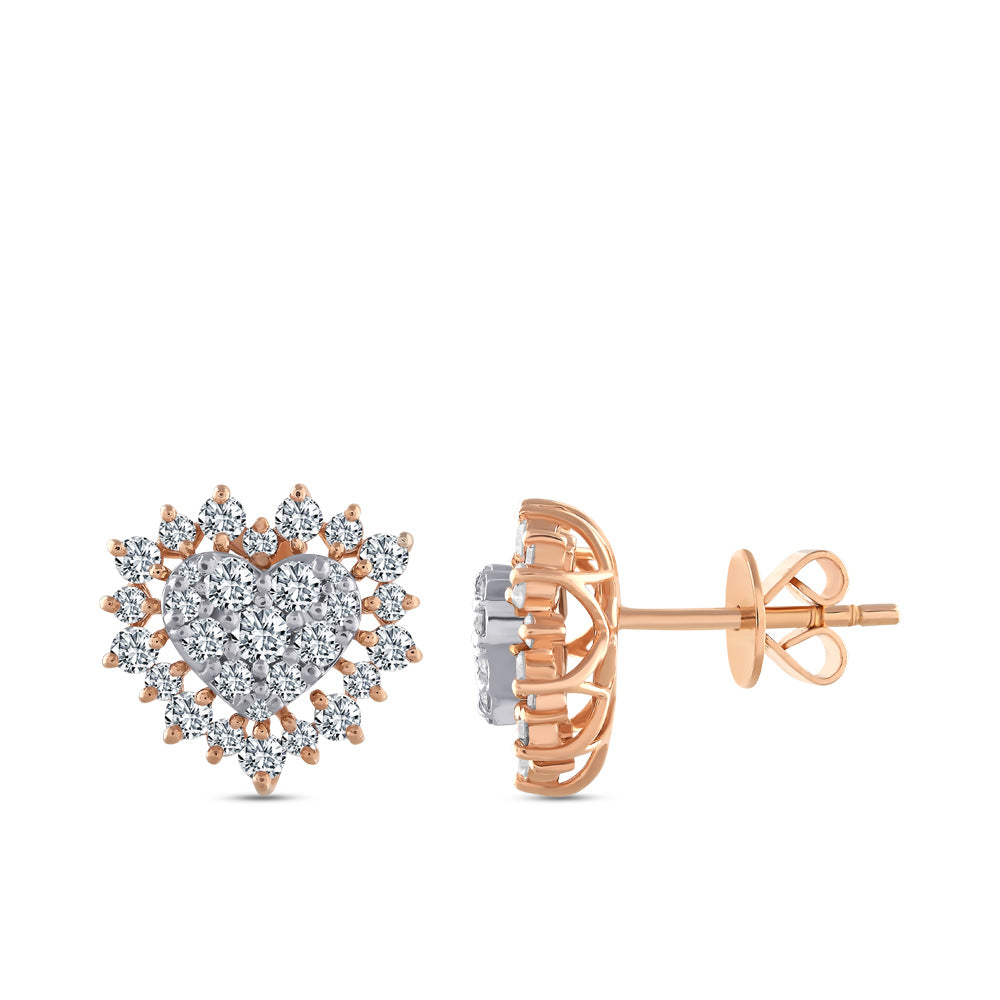 0.92 ct. Herz Diamant Ohrringe