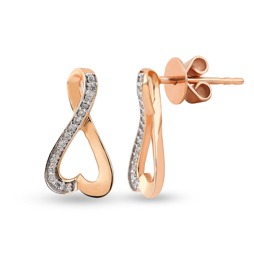0.10 ct. Herz Diamant Ohrringe