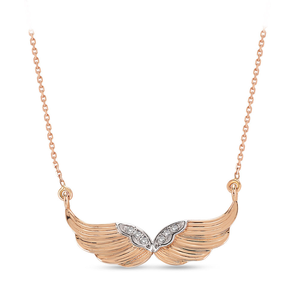 0.03 ct. Angel Wing Diamond Necklace