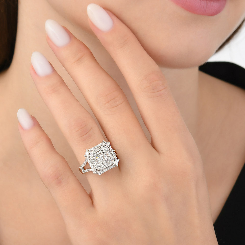 1.44 ct. Baguette Diamantring