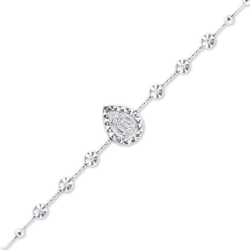 0.16 ct. Baguette Diamantarmband