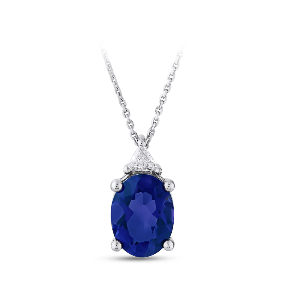 0.62 ct. Saphir Halskette