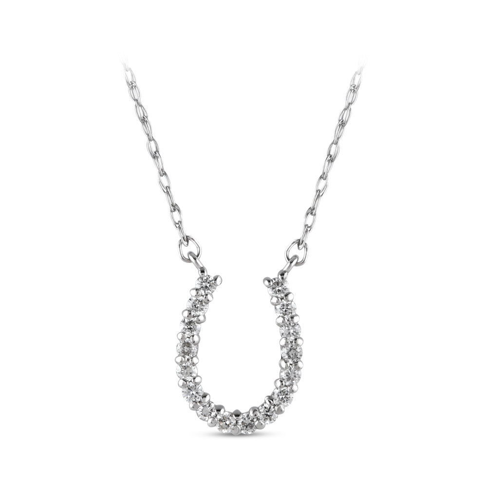 0.12 ct. Hufeisen Diamant Halskette