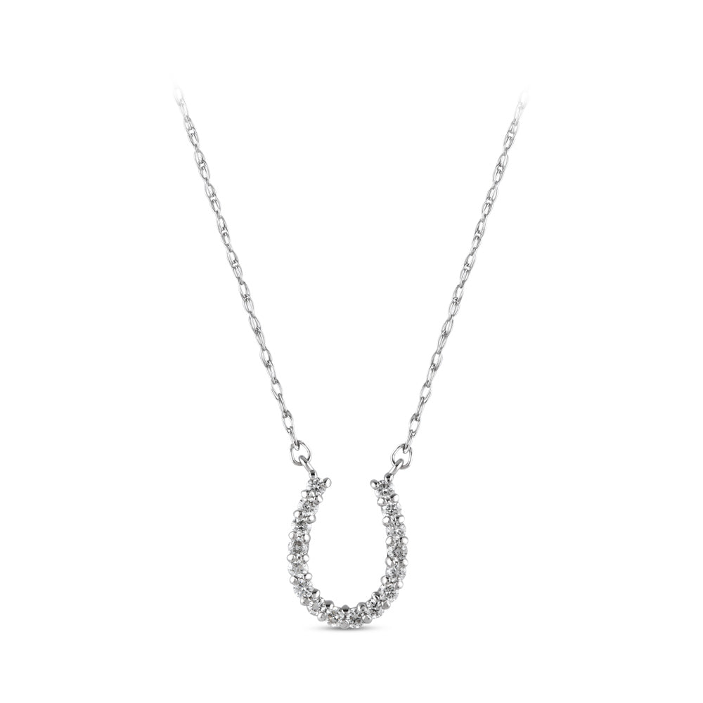 0.12 ct. Hufeisen Diamant Halskette