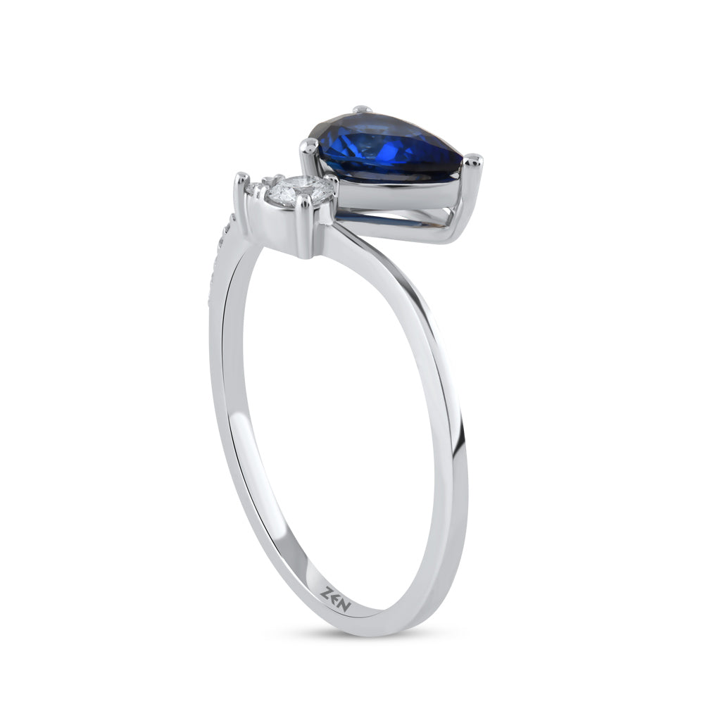 0.93 ct. Saphir Ring