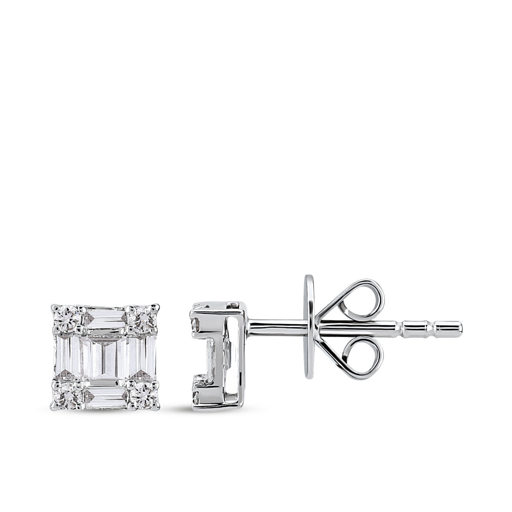 0.32 ct. Baguette Diamant Ohrringe