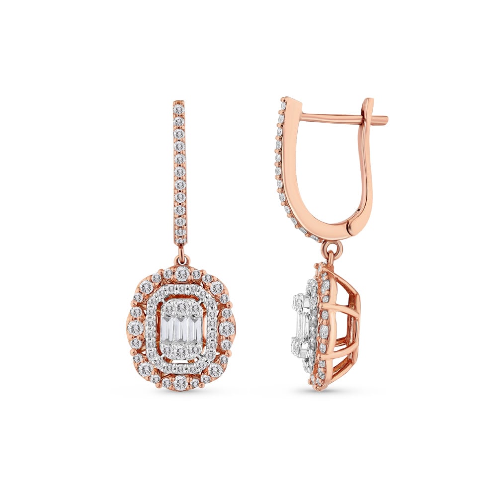 1.20 ct. Baguette Diamond Earrings