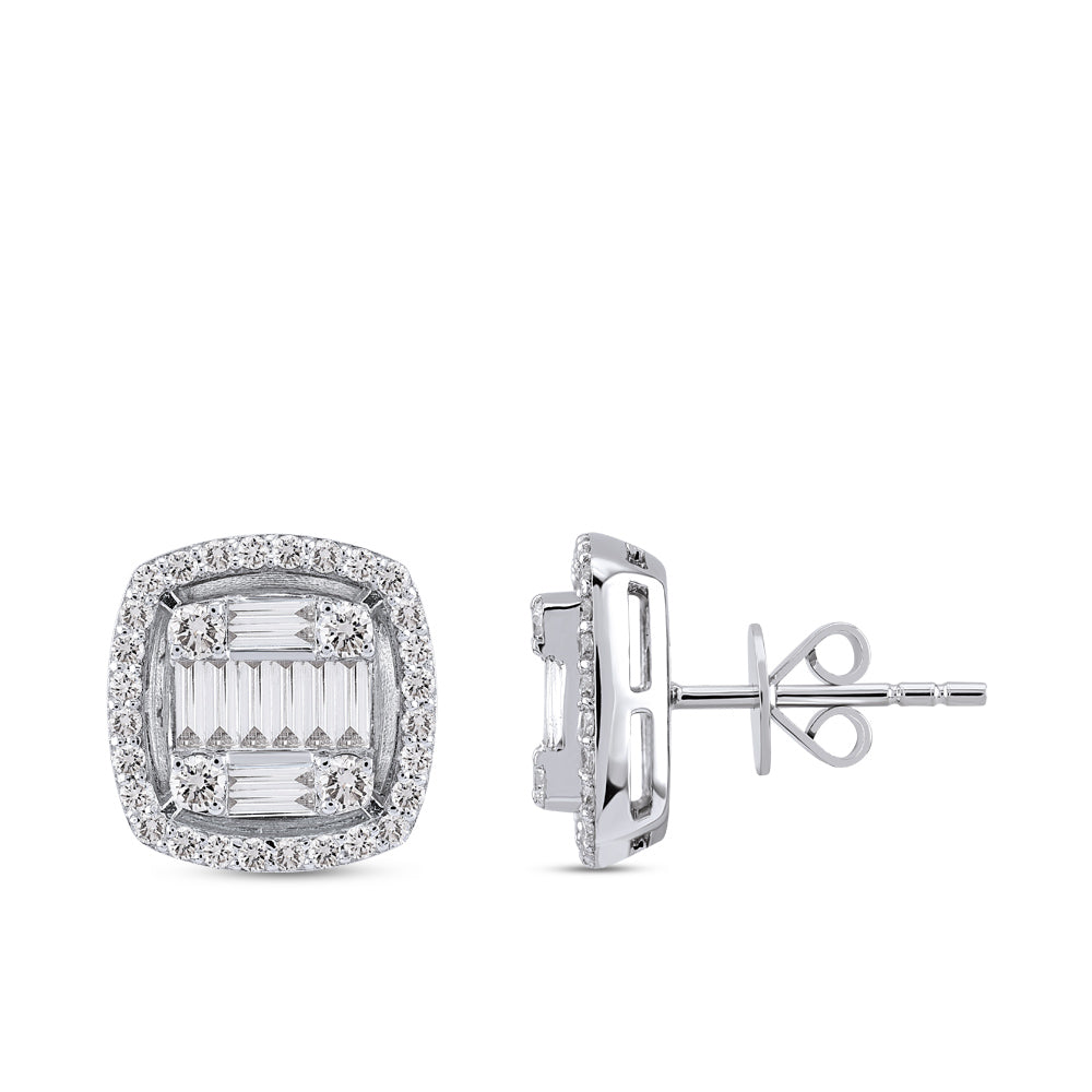 1.50 ct. Baguette Diamant Ohrringe