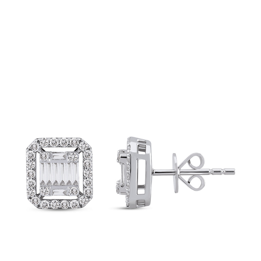 0.55 ct. Baguette Diamond Earrings