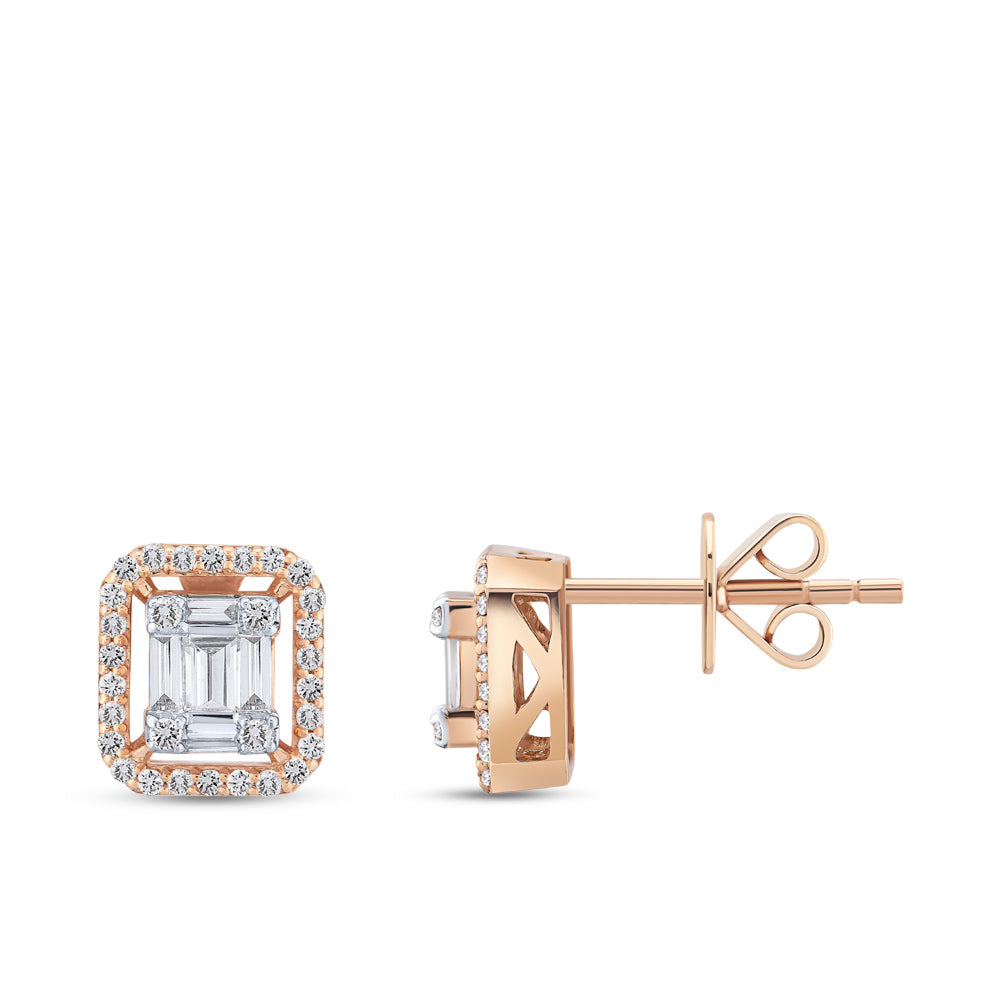 0.46 ct. Baguette Diamond Earrings