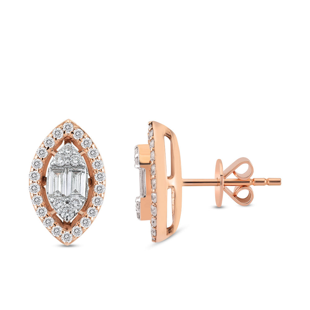 0.69 ct. Baguette Diamond Earrings