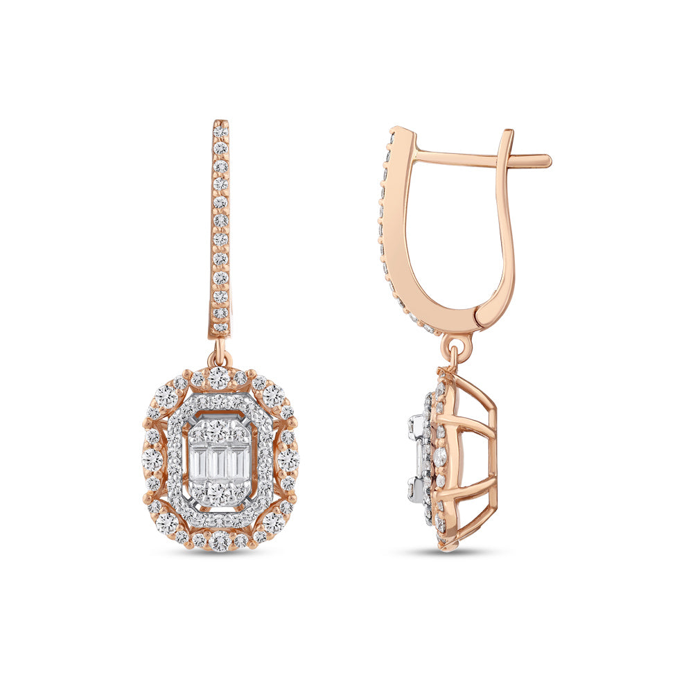 0.97 ct. Baguette Diamond Earrings