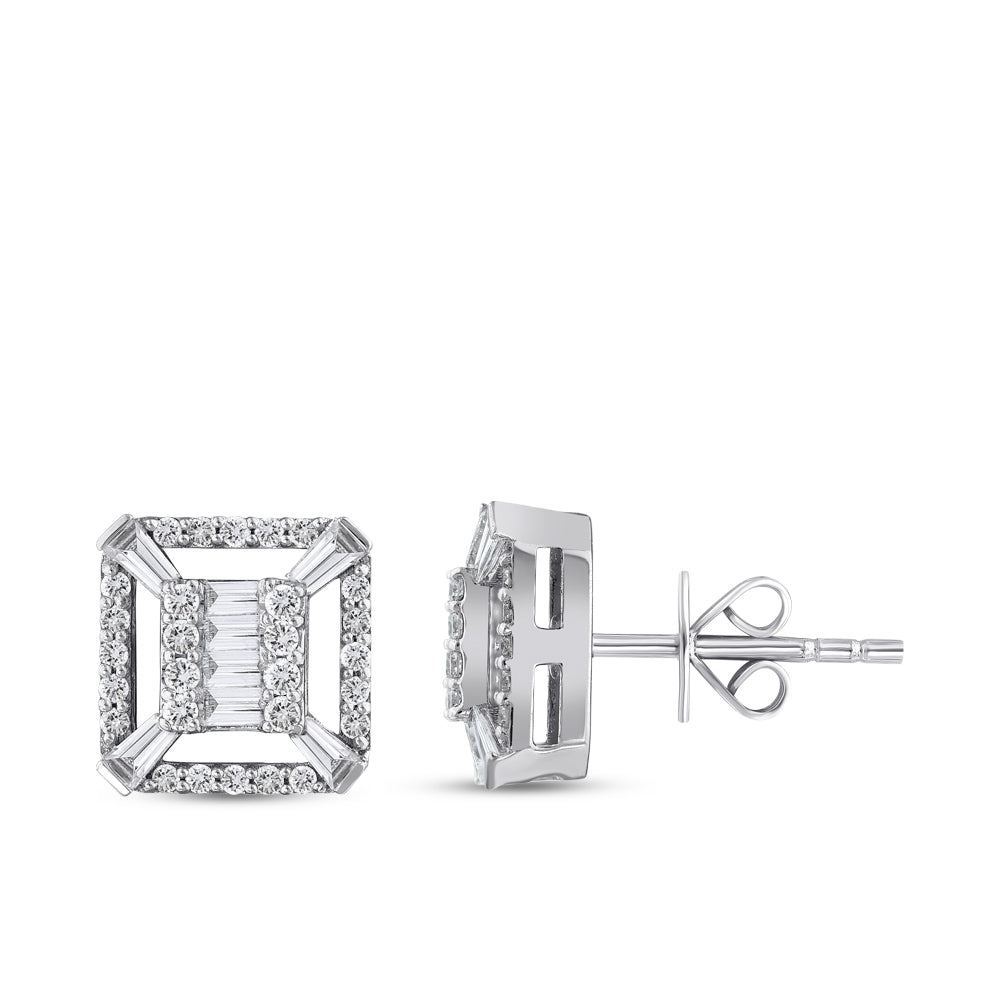 0.55 ct. Baguette Diamond Earrings