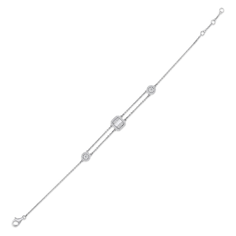0.47 ct. Baguette Diamantarmband