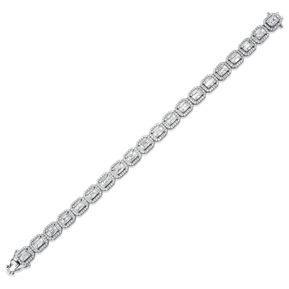 6.22 ct. Baguette Diamantarmband