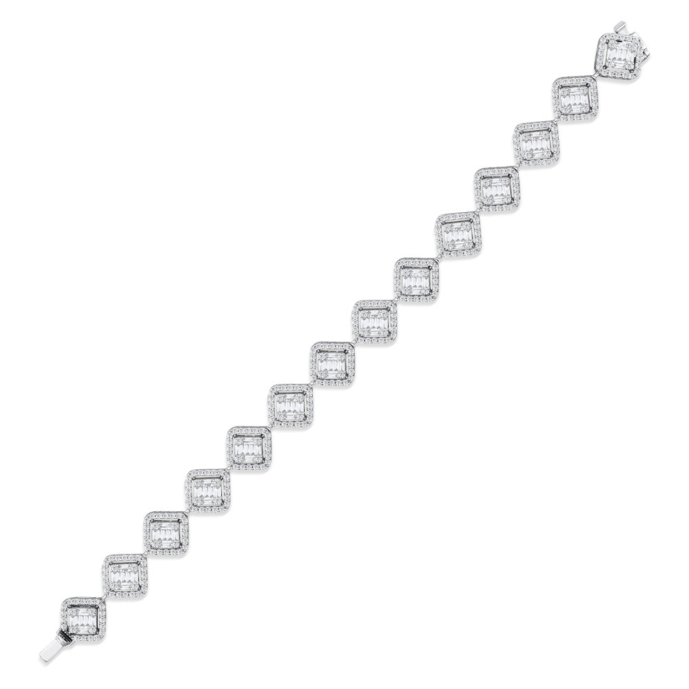 4.74 ct. Baguette Diamantarmband