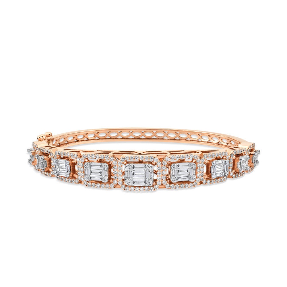 2.88 ct. Baguette Diamantarmband