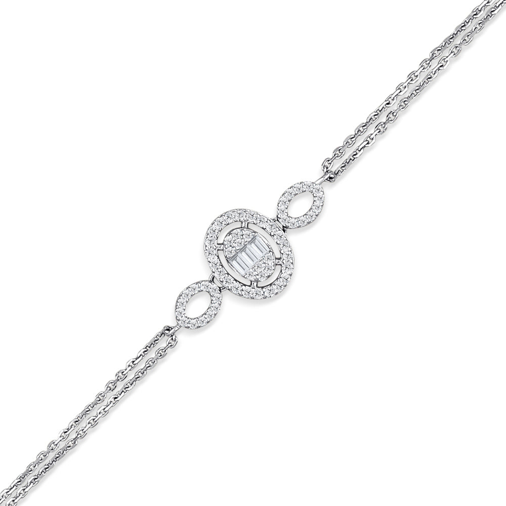 0.30 ct. Baguette Diamantarmband