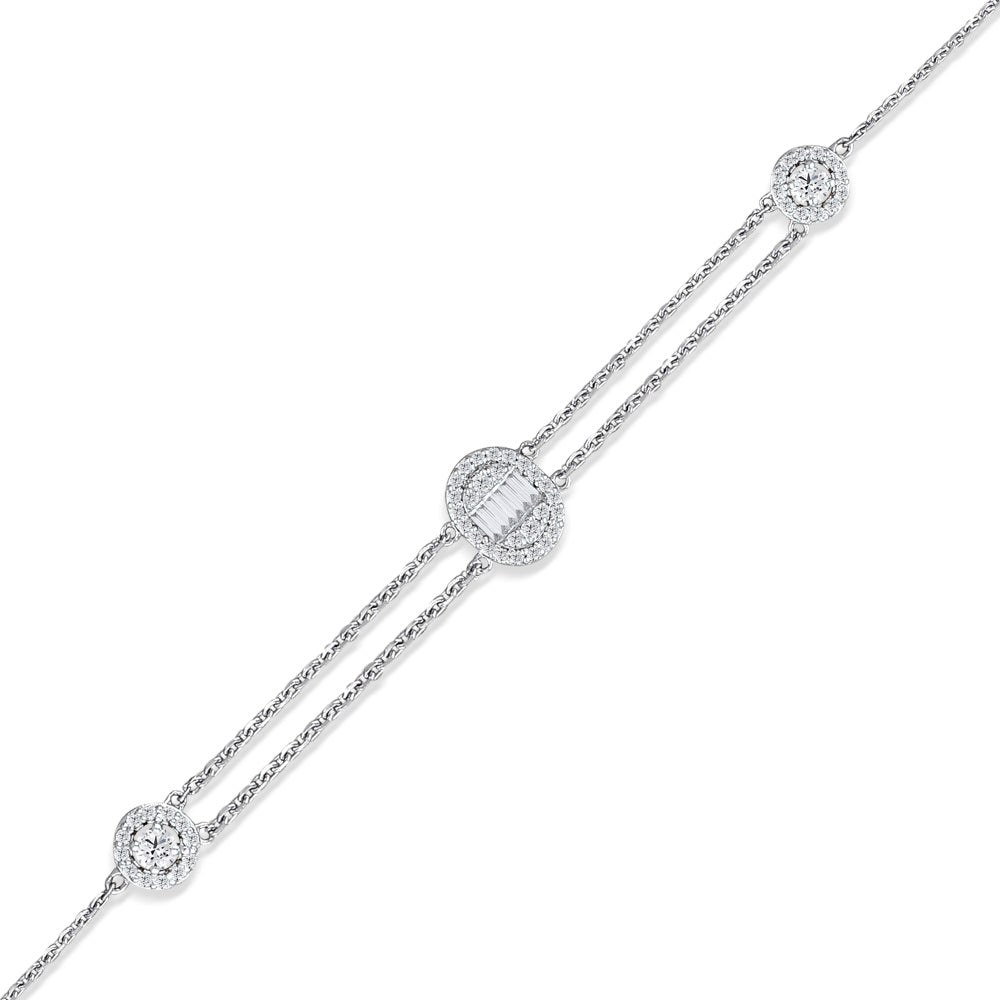 0.42 ct. Baguette Diamantarmband