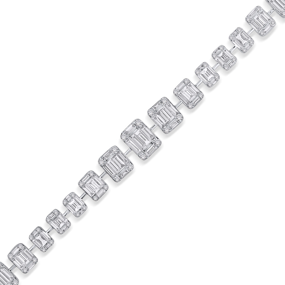 4.47 ct. Baguette Diamantarmband
