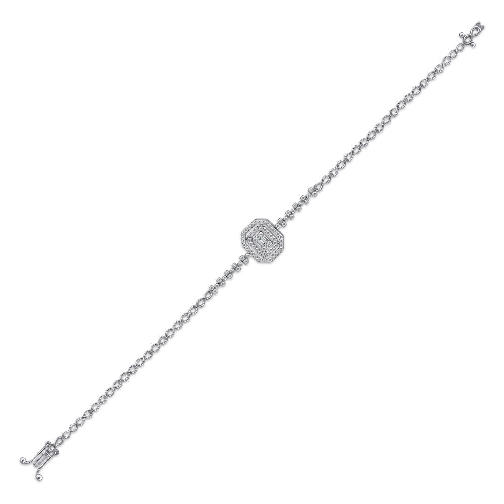 0.63 ct. Baguette Diamantarmband