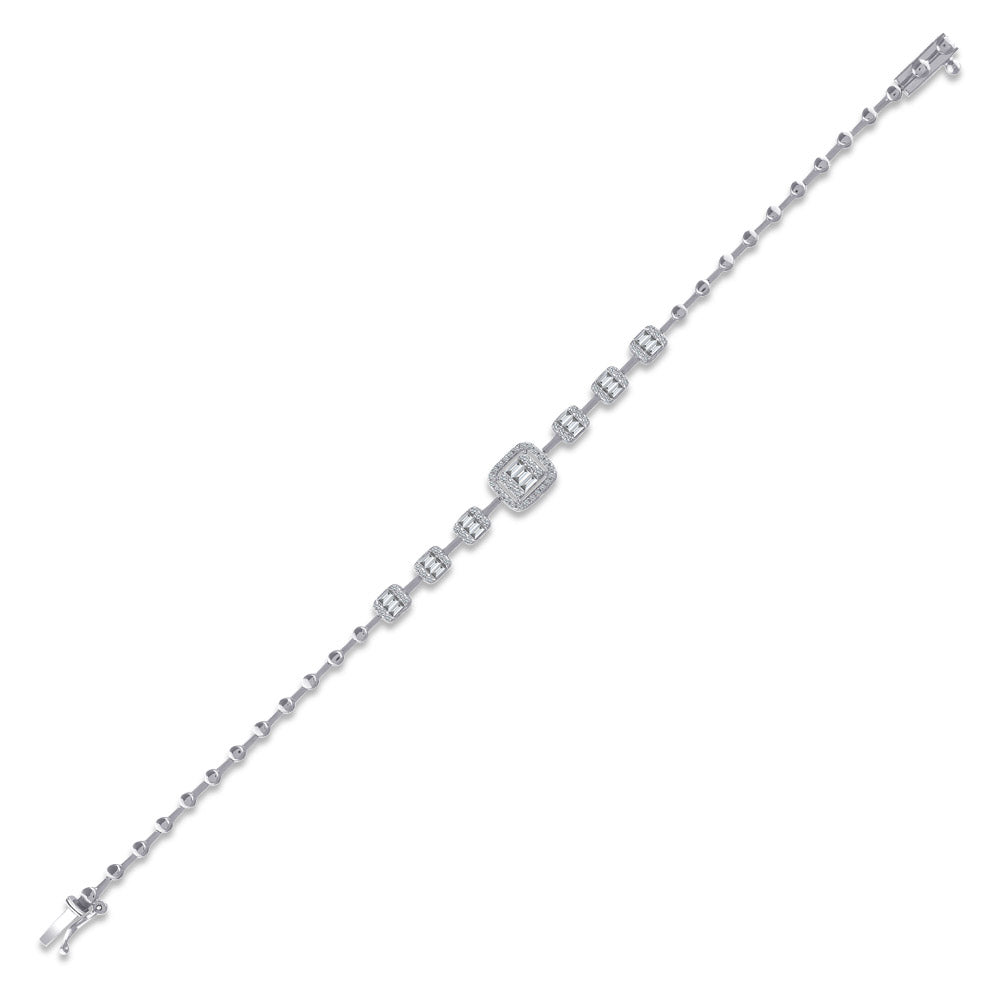 0.80 ct. Baguette Diamantarmband