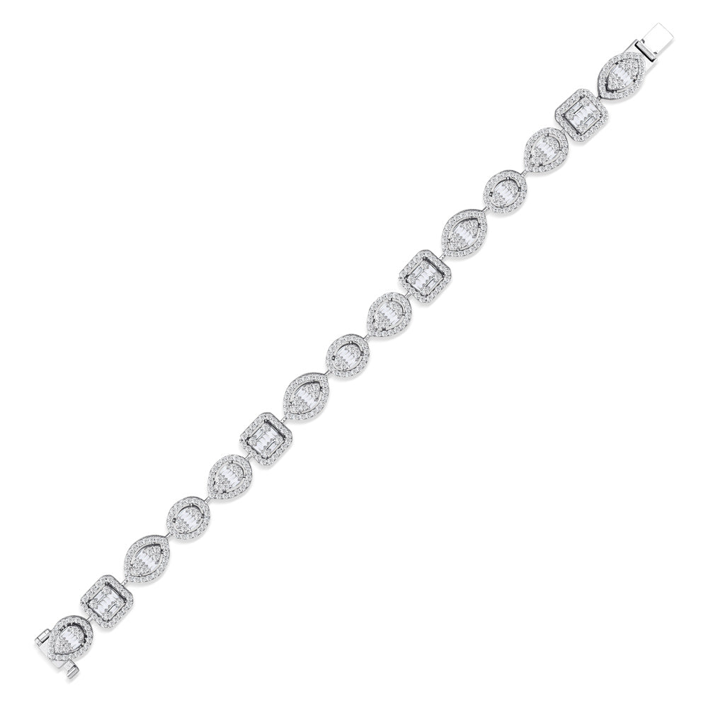 4.38 ct. Baguette Diamantarmband