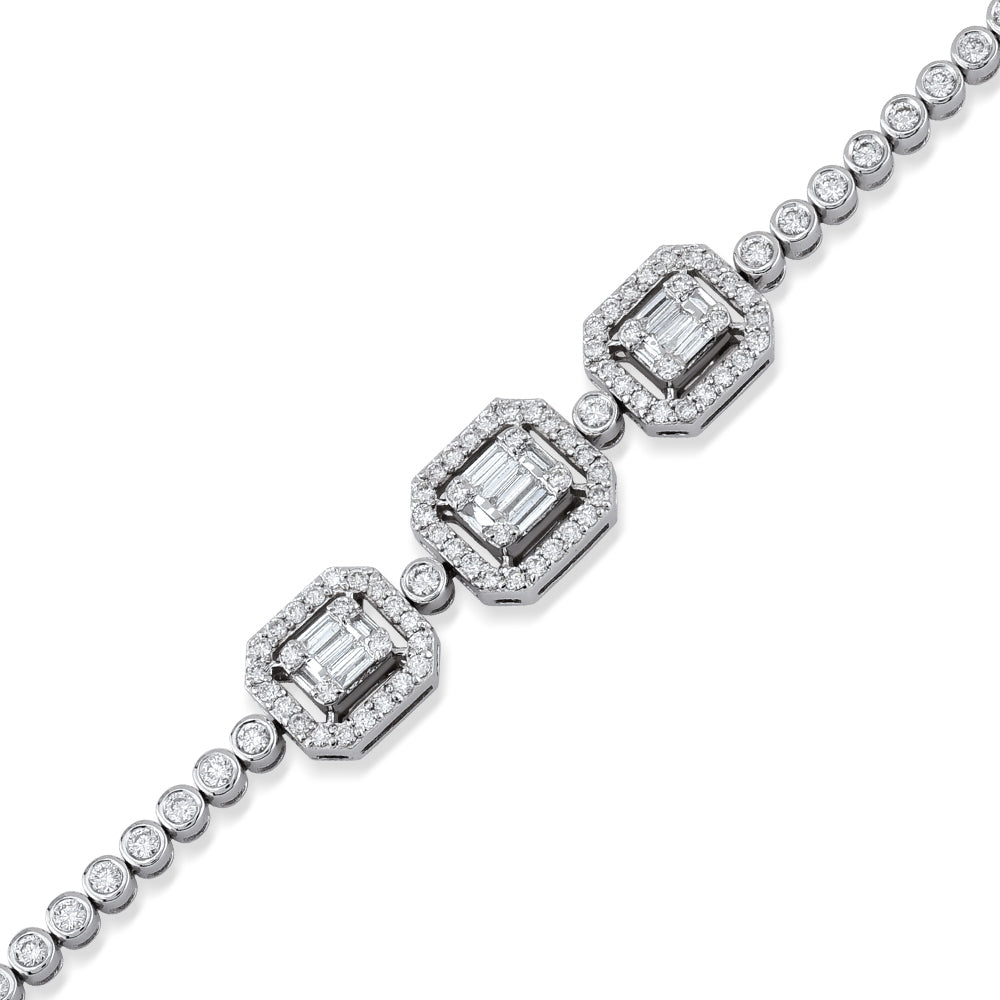 1.27 ct. Baguette Diamantarmband
