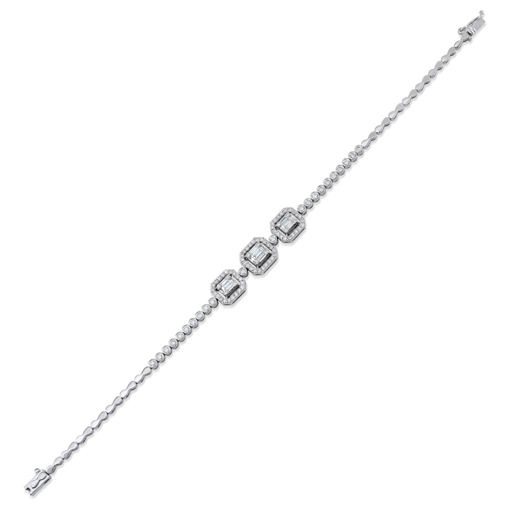 1.27 ct. Baguette Diamantarmband