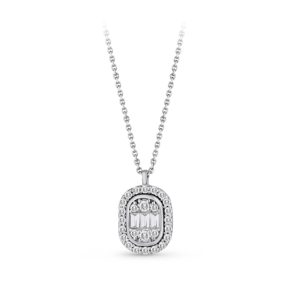 0.42 ct. Baguette Diamond Necklace