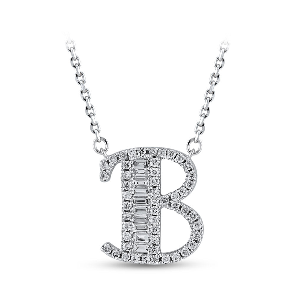 0.27 ct. Letter B Diamond Necklace