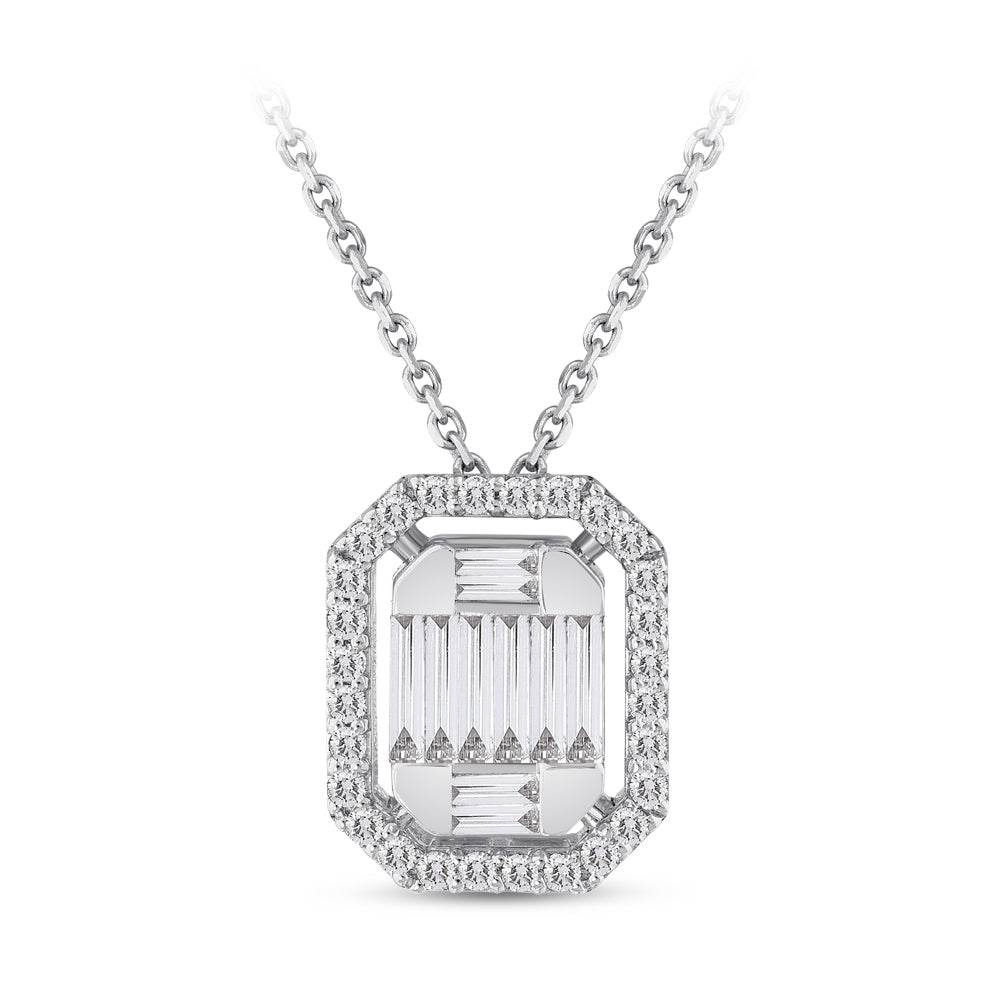 0.41 ct. Baguette Diamond Necklace
