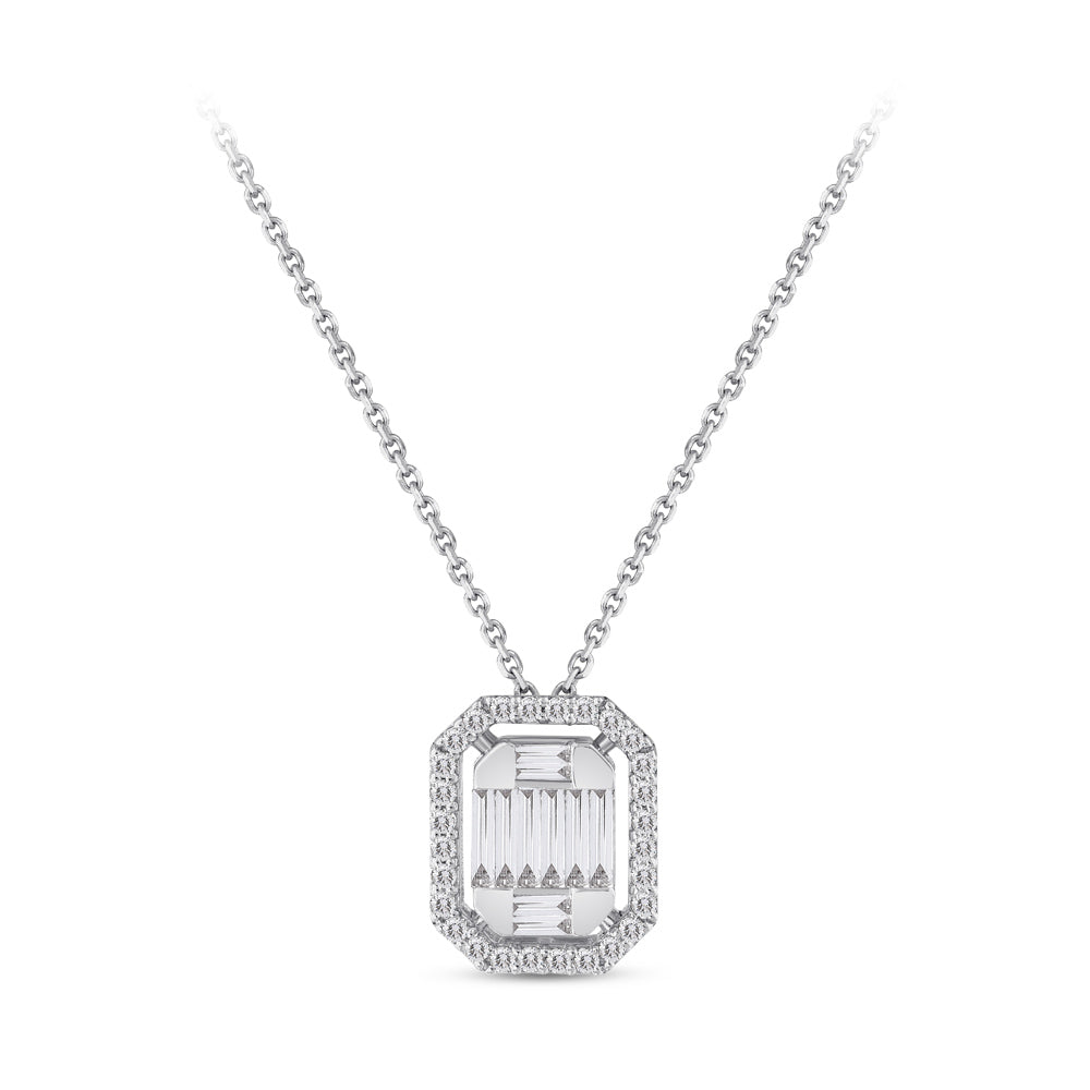 0.41 ct. Baguette Diamond Necklace