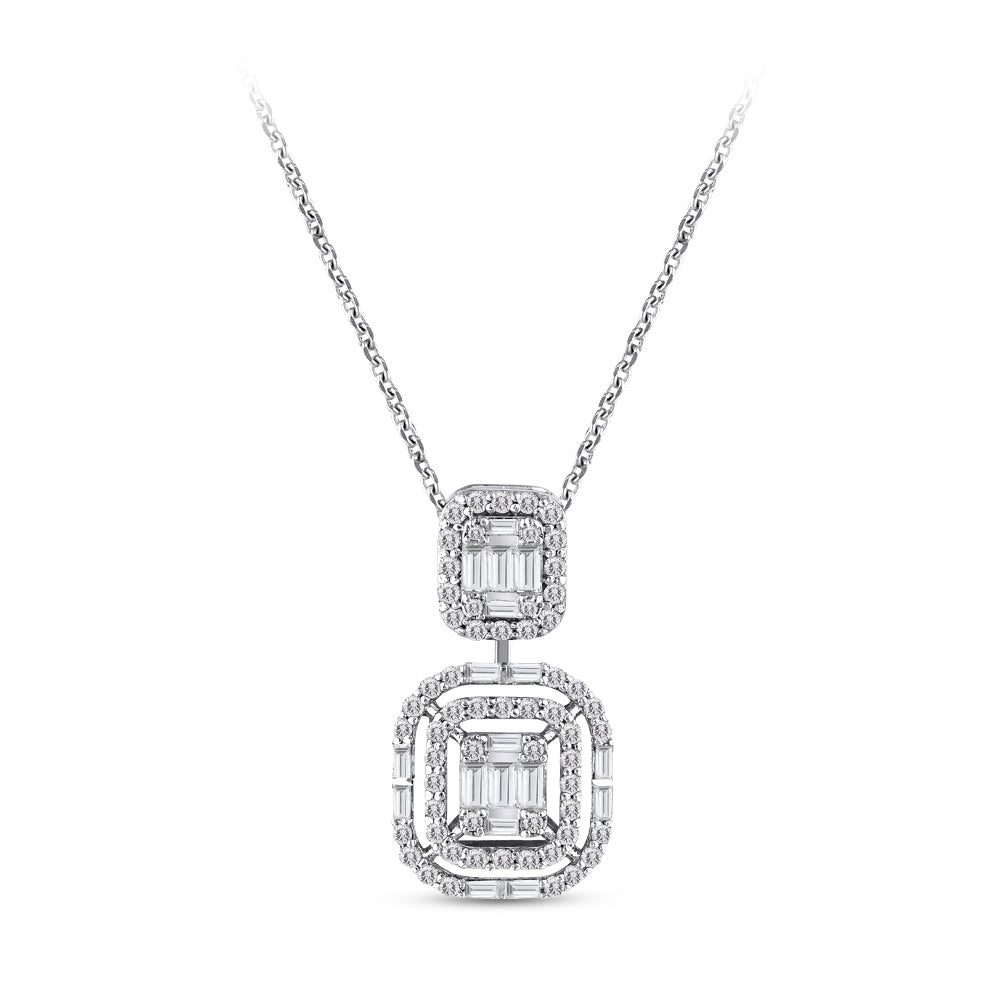 0.54 ct. Baguette Diamond Necklace