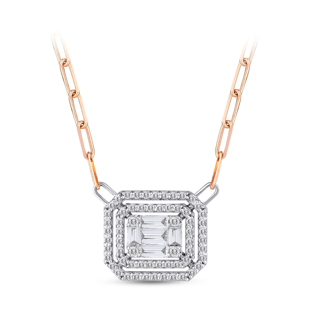 0.73 ct. Baguette Diamond Necklace