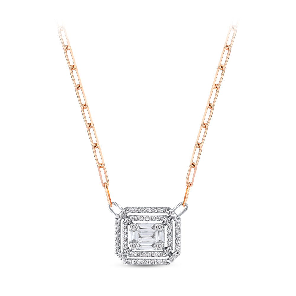 0.73 ct. Baguette Diamond Necklace