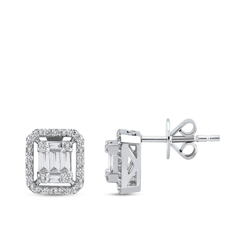 0.25 ct. Baguette Diamond Earrings