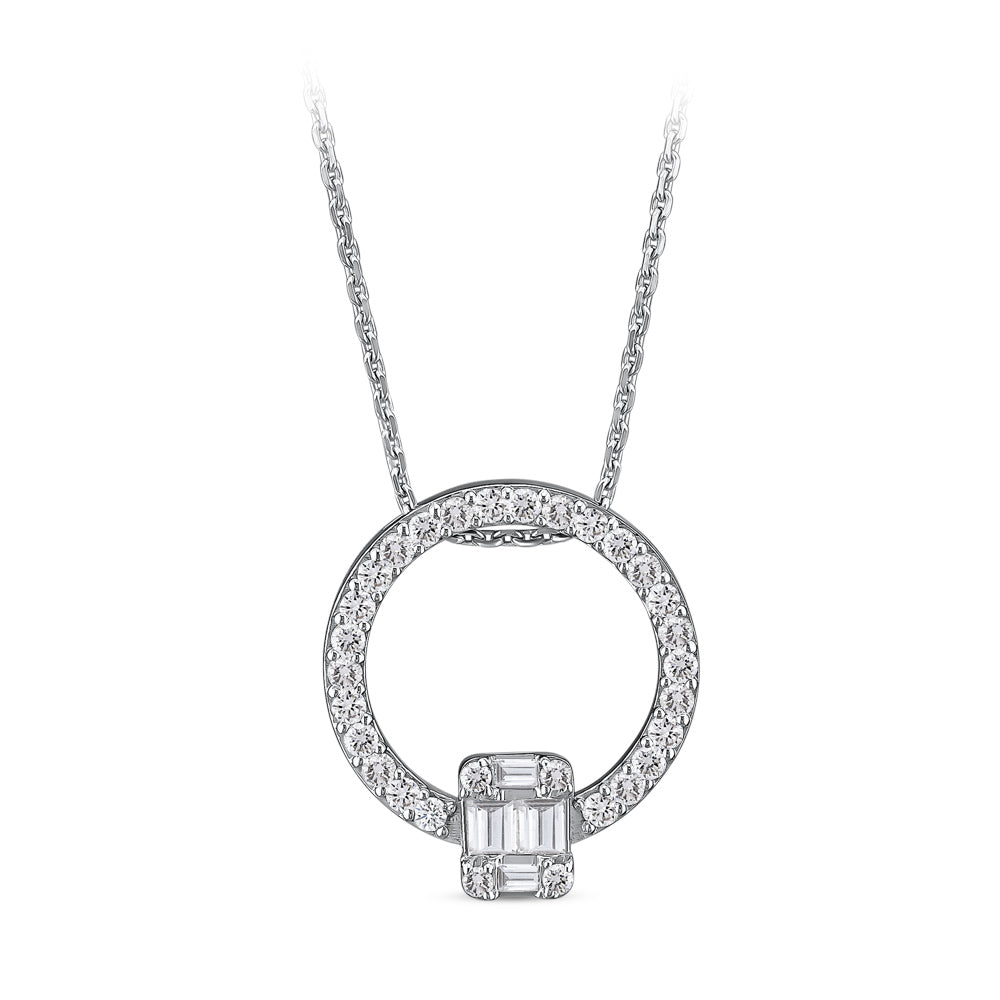 0.50 ct. Baguette Diamond Necklace