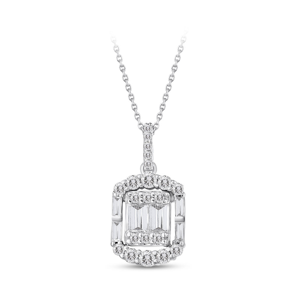 0.45 ct. Baguette Diamond Necklace