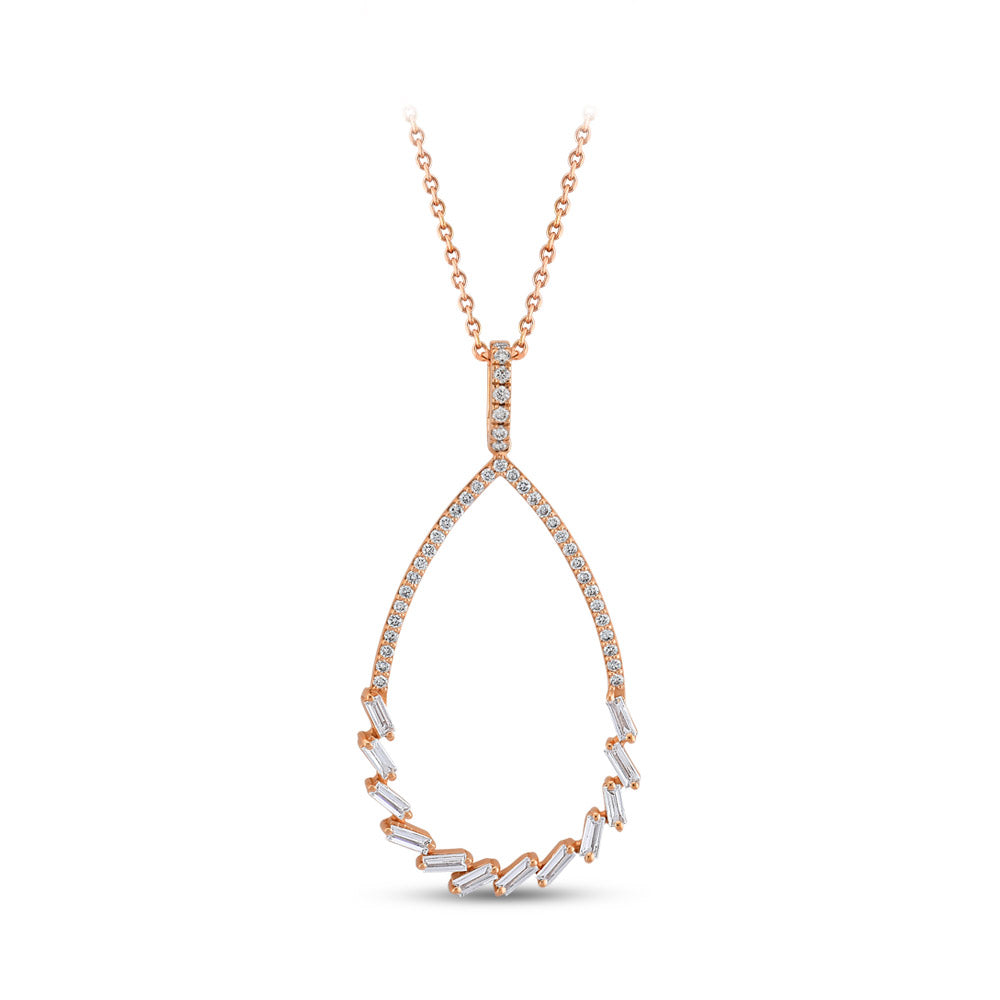 0.35 ct. Baguette Diamond Necklace