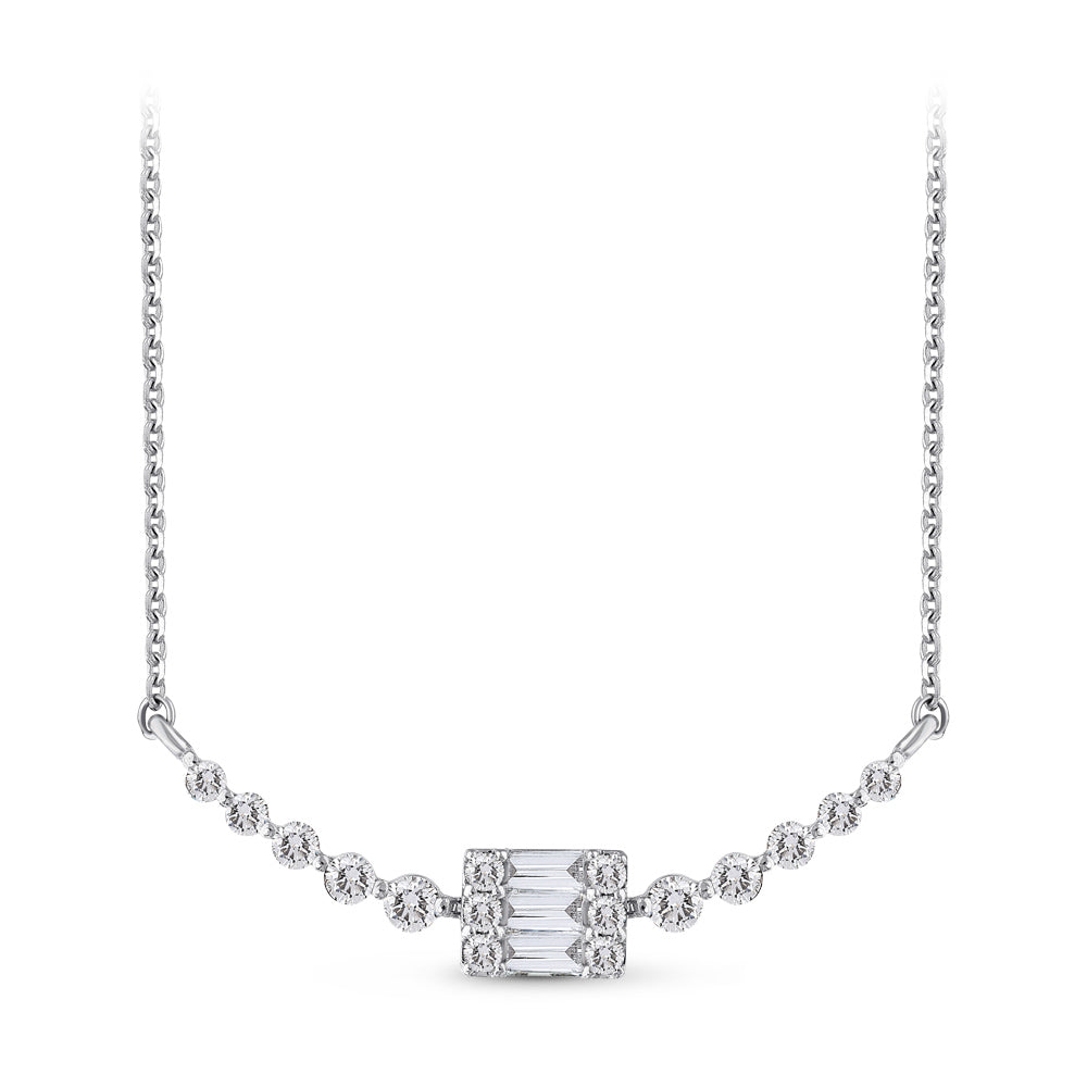 0.52 ct. Baguette Diamond Necklace