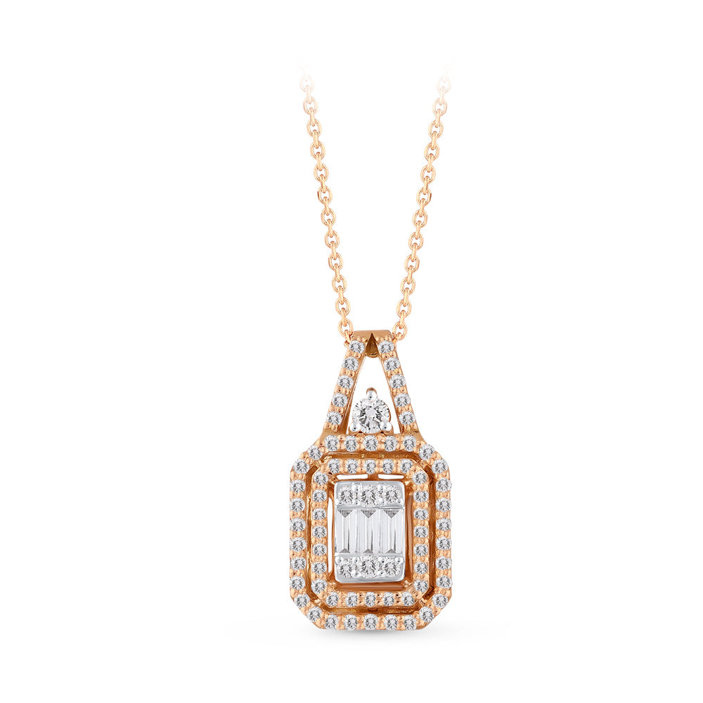 0.50 ct. Baguette Diamond Necklace