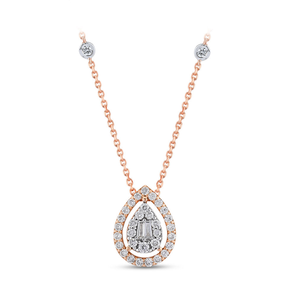 0.46 ct. Baguette Diamond Necklace